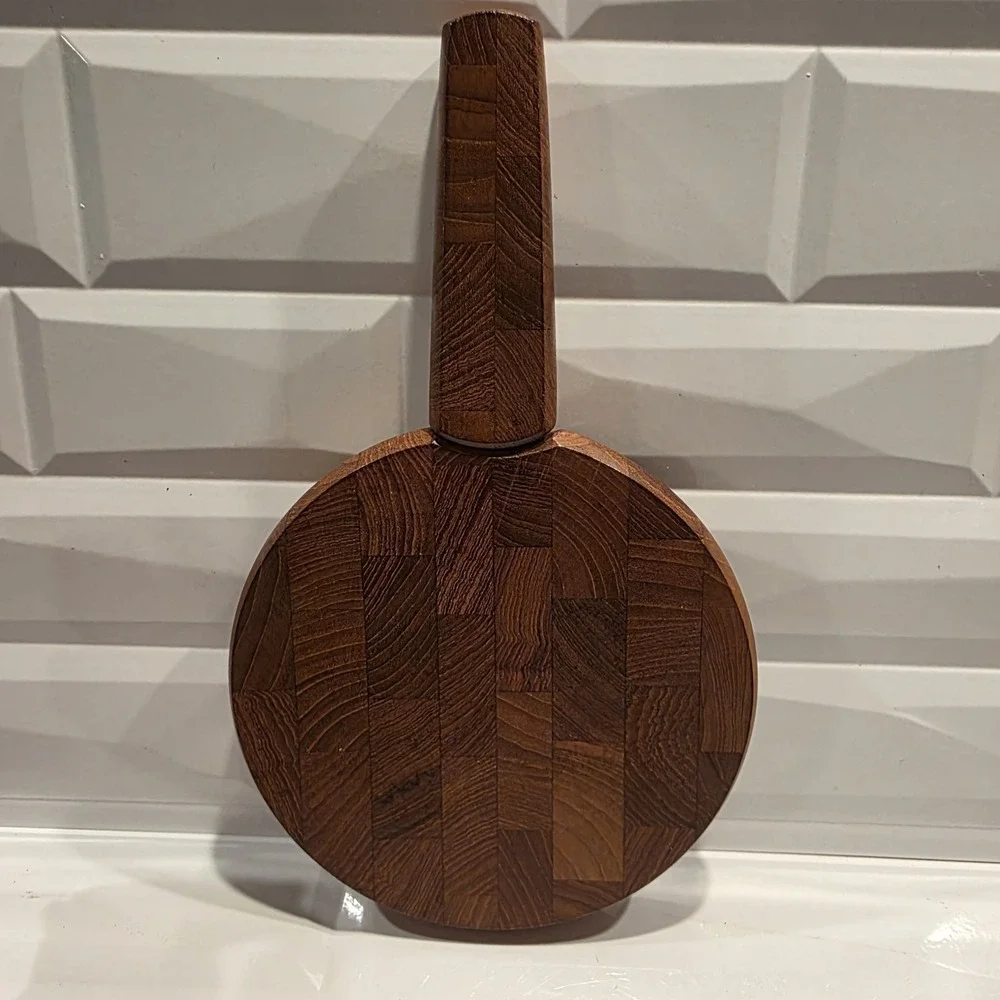 Vintage MCM Dansk Teak Cheese Cutting Board Hidden Knife Denmark 6.5